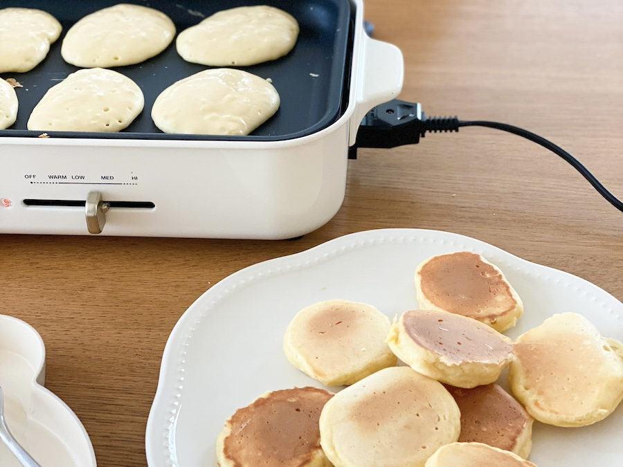 こどもと一緒に作ったプチパンケーキ